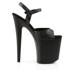 Pleaser FLAMINGO-809 Platform Sandal | Black Faux Leather